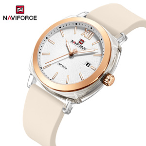 Montre Naviforce 6111 avec logo OEM personnalisé, ODM, bracelet en silicone original, sport, étanche, date, chronomètre, nouvelle montre de luxe à quartz pour femmes - Product Image 6