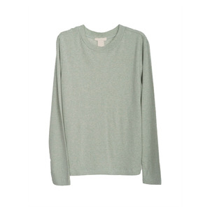 Camiseta de punto bordada versátil Essential Loop, de algodón de peso medio, lisa, de manga larga, para hombre, capa base, ecológica - Product Image 1