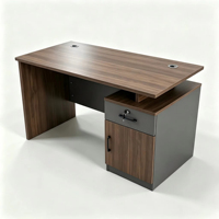 Bureau de travail moderne en mélamine, poste de travail stratifié en bois pour bureau à domicile
