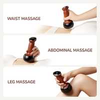 Pierres chaudes pour Massage Masseur de corps électrique en pierre de Bian naturelle avec contrôle de la température Gua Sha Masseur de grattage