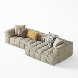 AOMISI CASA diseñador sala de estar <span class=keywords><strong>en</strong></span> forma de <span class=keywords><strong>L</strong></span> tela de cuero con marco de madera gran tamaño seccional esquina moderno sofá conjunto <span class=keywords><strong>en</strong></span> Cuir - Product Image 1