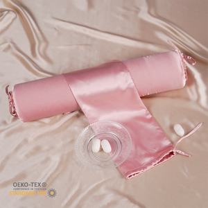 Custom 2022 New Roll Cylinder <strong>Bolster</strong> Silk <strong>Pillow</strong> <strong>case</strong> 16/19/22mm Mulberry Silk Pillowcase - Product Image 1