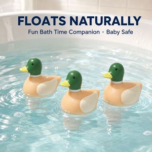 Juguete de goma flotante para el baño de bebés, con diseño de pato verde, mini rociador de agua, personalizado de fábrica, para exportación. - Product Image 3