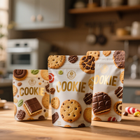 Sacs d'emballage individuels pour biscuits, en plastique laminé de qualité alimentaire, transparents, thermoscellables, avec impression personnalisée