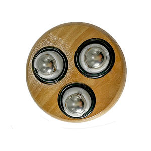 Masajeador de rodillo redondo de madera de tres bolas con bolas magnéticas de acero al carbono - Product Image 2