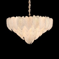 Lustre rectangulaire en cristal de luxe GRSD Snowflake pour villa, hôtel