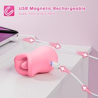 Gelance 3-in-1 Silikon Klitoris- und Brustwarzen-Vibrator mit 10 Leck-/Bissmodi, USB-Aufladbar, Umweltfreundlich, für Frauen, Männer und Paare