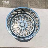 Jantes forgées polies 20x10 22x10 22x12 24x12 24x14 à 8 trous avec enjoliveurs flottants pour Chevy Silverado 2500 GMC Sierra 2500