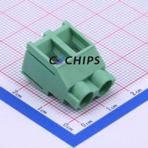DB910-7.62-2P-GN-S Screw Terminal Block Through hole Component (THT),P=7.62mm Connector 1x2P 7.62mm Green Through Hole - Product Image 2