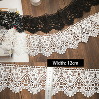 Personnalisé Luxueux Jacquard Maille Coton Tulle Textile Dentelle Garniture Fleur Broderie Tissu Dentelle Garniture Pour Robe De Mariée