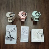 Ventilateur sans pales H13 avec clip parapluie, ventilateur de cou portable, mini-ventilateur rechargeable, lumière LED, affichage numérique, vente en gros