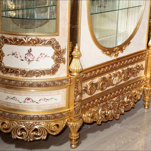 Muebles antiguos turcos Gabinete de madera tallada barroco real Vitrina de lujo Vitrina - Product Image 4