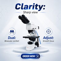 High Quality Biofluorescence Microscope 4X, 10X, 40X, 100X Fluorescence Biological Microscope for Lab and Hospital
