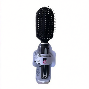 MNJ Hair Brush Set 12Pcs Black Oval Design For Styling And Detangling - Product Image 2