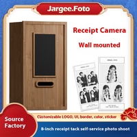 Máquina DE CABINA DE FOTOS montada en la pared de 8 pulgadas de Estilo Vintage Compatible con cámaras SLR Características Función de impresión de pegatina de recibo