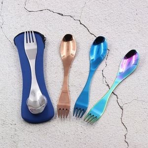Hot Sale Gold Leaf Stainless Steel Fruit Fork and <b>Coffee</b> Spoon Flatware <b>Set</b> for <b>Gifts</b> - Product Image 1