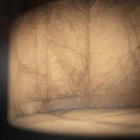 Plafonnier moderne de luxe en onyx naturel, rond, avec cadre en métal doré, lumière LED à lueur chaude, pour chambre à coucher