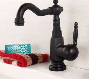 Rubinetto vecchio stile rubinetto per lavabo a cascata da bagno in ottone di alta qualità rubinetto per acqua antico nero