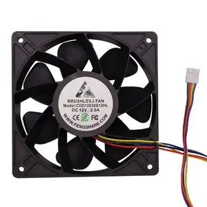 Düşük gürültü S9 S9 S17 ctor ctor güç 4 Pin 12038 120mm Duall rulman 12v 24v 48v Dc Fan