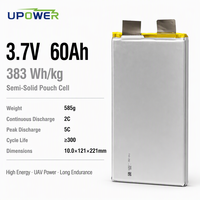 Batterie au lithium polymère ULi 383Wh/kg NMC Pouch Cell 3.7V 60Ah 2C à décharge continue pour drone UAV et robotique