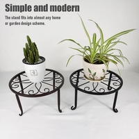 Présentoir tabouret antirouille décoration de la maison Table intérieur extérieur Durable jardin rond support de plante rétro support en fer Pot de fleur