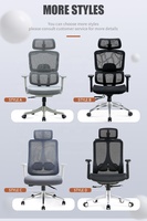 Chaise de bureau avec support lombaire 3D entièrement en mesh |   Chaise de bureau rotative transparente pour secrétaires, bureau, salle d'attente
