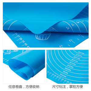 Scaled <b>silicone</b> kneading mat, non-slip, non-stick <b>baking</b> mat, work surface mat, flour oven kneading mat - Product Image 4