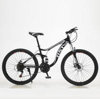 Vélo de montagne YUXIAO BIC-045, cadre en acier carbone, suspension avant, freins à disque doubles, double amortissement, 1 vitesse, confortable