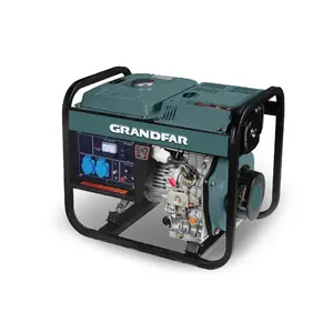 GRANDFAR เครื่องกําเนิดไฟฟ้าดีเซลแบบพกพาแบบเปิดเสียงเงียบสุด 4 จังหวะสูบเดียว 3 kva พร้อมสวิตช์ถ่ายโอนอัตโนมัติ