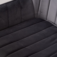 Chaises de salle à manger pivotantes à 360° de style moderne et luxueux pour restaurant, avec accoudoirs capitonnés en velours gris et pieds en métal