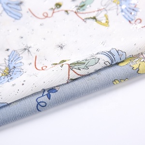 Nouveau design 100% polyester crêpe argenté fleur <span class=keywords><strong>en</strong></span> mousseline de soie imprimé <span class=keywords><strong>tissu</strong></span> pour robe - Product Image 6