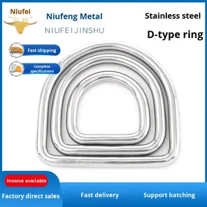 304 roestvrij staal <span class=keywords><strong>D</strong></span>-vormige <span class=keywords><strong>ring</strong></span> Naadloze ringriem Halfronde gesp Model Y0670 Geen afwerking - Product Image 4