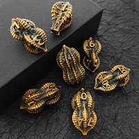 Juego de Dados Metálicos Únicos de Cthulhu Alien, Dados Poliédricos Sólidos con Forma de Cacahuete para DND, Regalo para Coleccionistas de Dungeons and Dragons