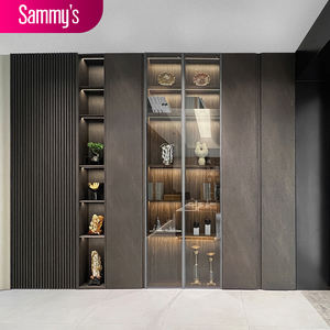 Good Quality Wholesale Furniture Color Combination Minimalist Hidden <strong>Wooden</strong> Rotating <strong>Bookcase</strong> Door Modern Adjustable <strong>Bookcase</strong> - Product Image 1