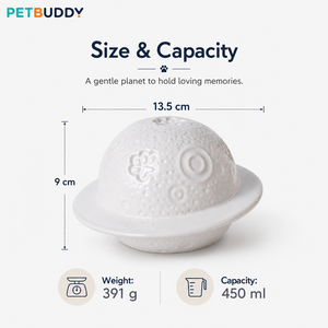 Urna para mascotas con forma de planeta, caja conmemorativa de cerámica para mascotas, para gatos y perros - Product Image 4