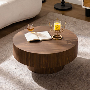 Durable Modern Round Wood 30.51 Inch <b>Coffee</b> <b>Table</b> for Living Room Furniture Bedroom Dining - Product Image 3