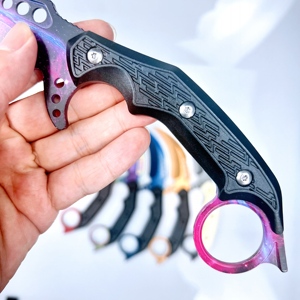 Cuchillo de Hoja Fija No Afilada, Estilo Mariposa, Práctico y Seguro, para Caza, Entrenamiento, Actividades al Aire Libre, Venta Directa al Por Mayor - Product Image 5