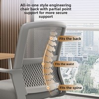 Chaise de bureau ergonomique pour ordinateur, design moderne, soutien lombaire amélioré, matériau plastique robuste et durable, haute qualité