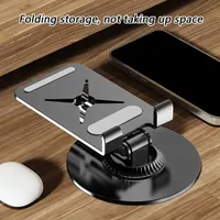 360 °   Support de téléphone portable en métal pour bureau, support de tablette réglable pour iPhone, iPad, Xiaomi, support de téléphone portable pour bureau