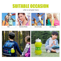 Bouteille d'eau en silicone pliable portable écologique, conception de nouveauté motivante pour les souvenirs en plein air et en magasin
