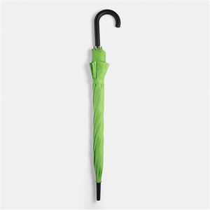 Parapluie droit classique de 23 pouces en polyester avec impression de logo couleur vive, design de luxe, poignée légère en métal et plastique pour la promotion - Product Image 2