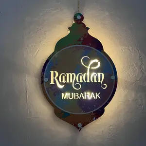 Islamic Lamp Wall Ornament Decoration Gift Eid Mubarak Ornament Quran Wall Art Islamic Ramadan Lantern Lamp Art