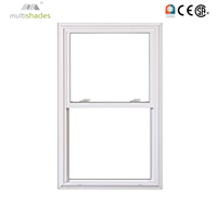 Fenêtre coulissante à simple battant en aluminium à rupture de pont thermique, norme américaine, avec verre isolant Low-E et moustiquaire en acier inoxydable