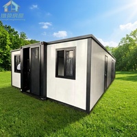 Maison conteneur modulaire extensible de 40 pieds en acier Q355 galvanisé à chaud, préfabriquée, étanche, insonorisée, moderne, pour école ou magasin