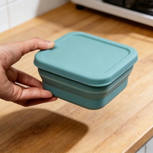 Moderna y Sencilla Caja de Silicona para Conservar Alimentos con Tapa, Diseño Clásico, Juego de Lonchera Bento para Frutas, Ensaladas y Almacenamiento de Vajilla - Product Image 6