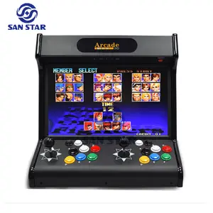 Máquina Arcade Bartop de 2 jugadores con sistema de monedas 128G soporte de tarjeta SD reloj TV Retrocade Bartop Arcade máquina multijuego