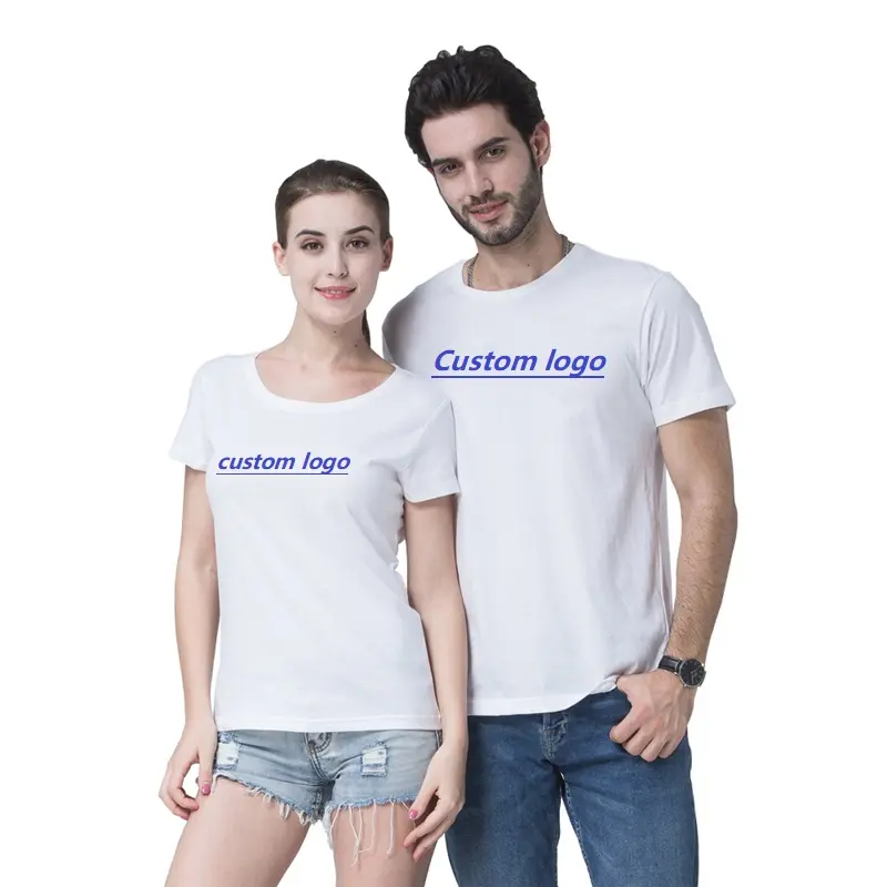 180Gsm Custom Hoge Kwaliteit 100% Katoen Unisex T-Shirt Ademend En Anti-Krimp Basic Effen Ontwerp Voor Op Maat Bedrukt In Bulk