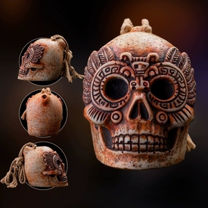 Hot Selling Aztec Death <b>Whistle</b> Screaming Sound Decompression Novelty Toy Outdoor Survival <b>Whistle</b> - Product Image 5