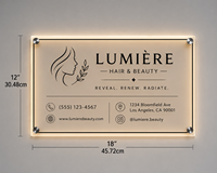 Letrero LED Personalizado con Retroiluminación, Letrero de Acrílico para Pared con Logotipo para Clínica de Belleza, Hospital Estético, Recepción, Negocio, Publicidad