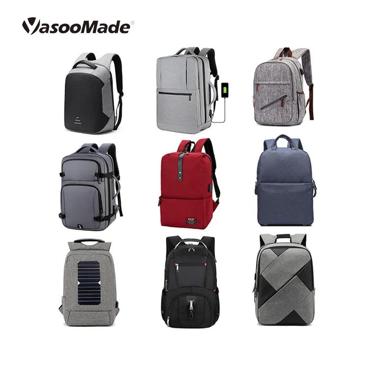 Large Capacity Anti-Theft Men 20 17.3 18.4 17 15.6 Inch Waterproof Travel Business Laptop Backpack Bag With Logo USB Charger